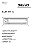 Sanyo EDD-T1550 - Owners Manual 